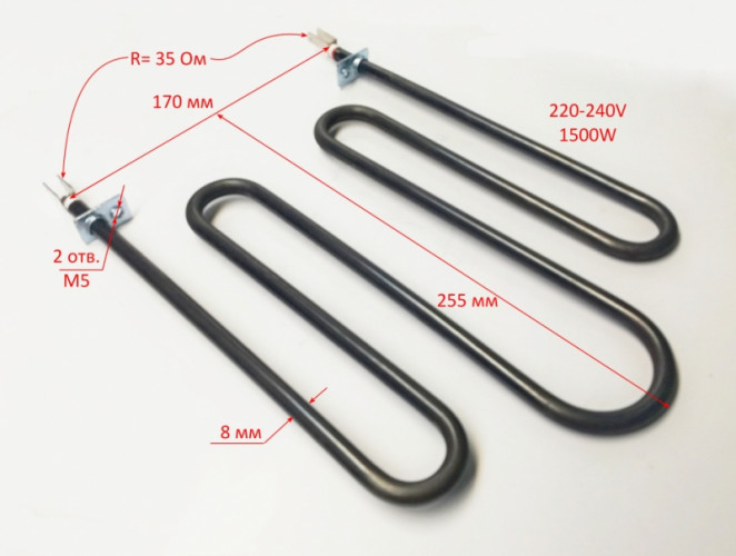 Нагревательный элемент 230V 1,5kW для ТЭП-3000, 3000Н(3) TEA, ТЭП-3000(8) до BG8