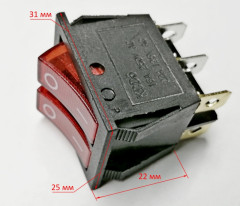 Выключатель двухклавишный 250V 15-16A