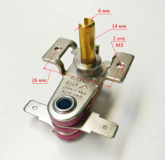 Термостат биметаллический Lвала=16 мм 16А KDT-200