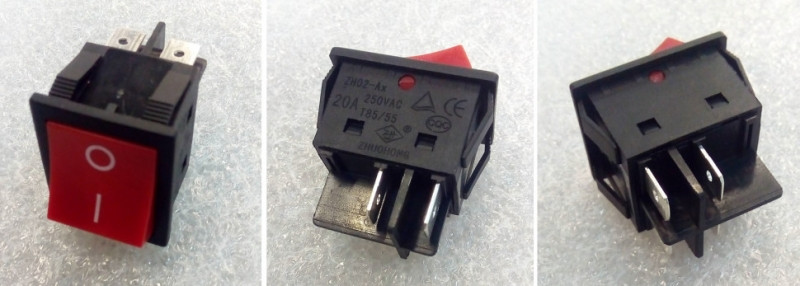 Выключатель 20А 250V (JD03-A1, ZH02) LSD, SHV (31500105), GPV (30715046)