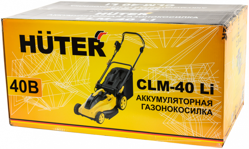 Газонокосилка аккумуляторная HUTER CLM-40 Li (с АКБ 4 А/ч и З.У.)