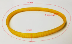 Ремень ручейковый 12x4x5x475 для БМ-63(48),БМ-85(48) EVL, LGP, БМ-120(48) LGP