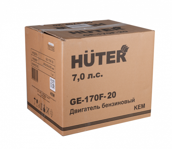 Двигатель бензиновый HUTER GE-170F-20